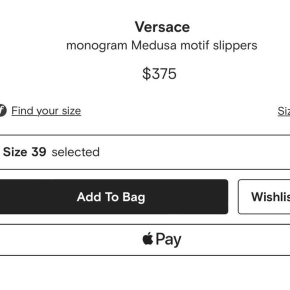 Versace Monogram Medusa Motif Slippers Unisex Men's 6 / Women's 7.5 - Picture 7 of 13
